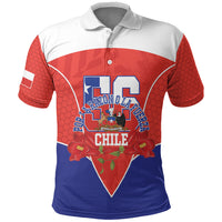 Personalized Chile Independence Day Polo Shirt Chilean Code 56 Copihue Flowers