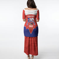 Personalized Chile Independence Day Puletasi Chilean Code 56 Copihue Flowers