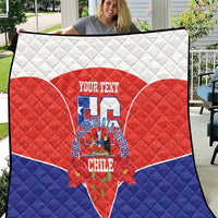 Personalized Chile Independence Day Quilt Chilean Code 56 Copihue Flowers