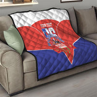 Personalized Chile Independence Day Quilt Chilean Code 56 Copihue Flowers