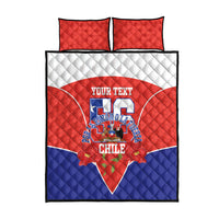 Personalized Chile Independence Day Quilt Bed Set Chilean Code 56 Copihue Flowers