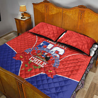 Personalized Chile Independence Day Quilt Bed Set Chilean Code 56 Copihue Flowers