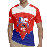 Personalized Chile Independence Day Rugby Jersey Chilean Code 56 Copihue Flowers