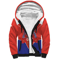 Personalized Chile Independence Day Sherpa Hoodie Chilean Code 56 Copihue Flowers