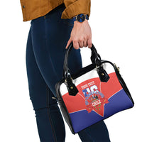 Personalized Chile Independence Day Shoulder Handbag Chilean Code 56 Copihue Flowers