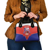 Personalized Chile Independence Day Shoulder Handbag Chilean Code 56 Copihue Flowers