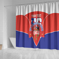 Personalized Chile Independence Day Shower Curtain Chilean Code 56 Copihue Flowers