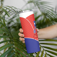 Chile Independence Day Skinny Tumbler Chilean Code 56 Copihue Flowers