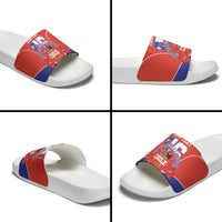 Personalized Chile Independence Day Slide Sandals Chilean Code 56 Copihue Flowers