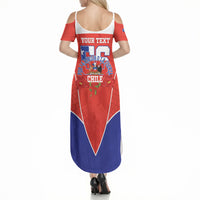 Personalized Chile Independence Day Summer Maxi Dress Chilean Code 56 Copihue Flowers