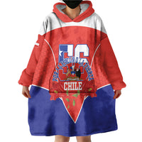 Personalized Chile Independence Day Wearable Blanket Hoodie Chilean Code 56 Copihue Flowers