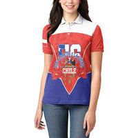 Personalized Chile Independence Day Women Polo Shirt Chilean Code 56 Copihue Flowers
