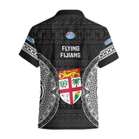 Fiji Rugby Hawaiian Shirt 2023 Fijian Tapa Pattern World Cup Black - Wonder Print Shop
