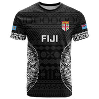 Custom Fiji Rugby T Shirt 2023 Fijian Tapa Pattern World Cup Black - Wonder Print Shop