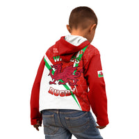Wales Rugby Kid Hoodie 2023 World Cup Cymru Curve Style - Wonder Print Shop