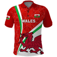 Custom Wales Rugby Polo Shirt 2023 World Cup Cymru Curve Style - Wonder Print Shop