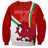 Custom Wales Rugby Sweatshirt 2023 World Cup Cymru Curve Style - Wonder Print Shop
