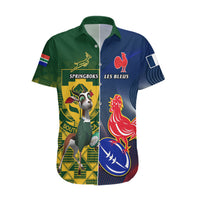 South Africa And France Rugby Hawaiian Shirt Springboks With Les Bleus Together 2023 World Cup - Wonder Print Shop