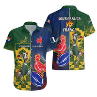 South Africa And France Rugby Hawaiian Shirt Springboks With Les Bleus Together 2023 World Cup - Wonder Print Shop