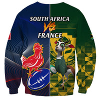 South Africa And France Rugby Sweatshirt Springboks With Les Bleus Together 2023 World Cup - Wonder Print Shop