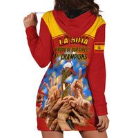 Spain Football Hoodie Dress 2023 World Cup Champions Proud Of Our Girls - Wonder Print Shop