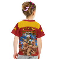 Spain Football Kid T Shirt 2023 World Cup Champions Proud Of Our Girls - Wonder Print Shop