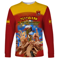 Spain Football Long Sleeve Shirt 2023 World Cup Champions Proud Of Our Girls - Wonder Print Shop