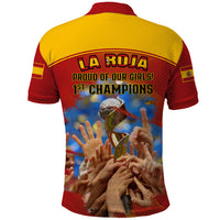 Spain Football Polo Shirt 2023 World Cup Champions Proud Of Our Girls - Wonder Print Shop