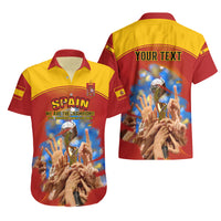 Custom Spain Football Hawaiian Shirt 2023 World Cup Champions Proud Of Our Girls - Wonder Print Shop