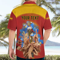 Custom Spain Football Hawaiian Shirt 2023 World Cup Champions Proud Of Our Girls - Wonder Print Shop