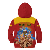 Custom Spain Football Kid Hoodie 2023 World Cup Champions Proud Of Our Girls - Wonder Print Shop