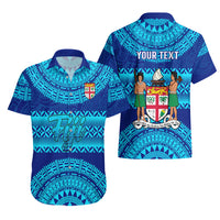 Personalised Fiji Hawaiian Shirt Unique Fijian Tapa Pattern With Coat Of Arms - Wonder Print Shop