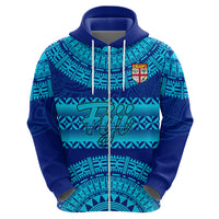 Personalised Fiji Hoodie Unique Fijian Tapa Pattern With Coat Of Arms - Wonder Print Shop