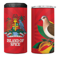 Grenada Dove Nutmeg 4 in 1 Can Cooler Tumbler Island of Spice Proud