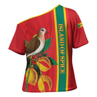 Grenada Dove Nutmeg Cross Shoulder Shirt Island of Spice Proud