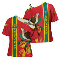 Grenada Dove Nutmeg Cross Shoulder Shirt Island of Spice Proud