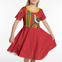 Grenada Dove Nutmeg Kid Short Sleeve Dress Island of Spice Proud