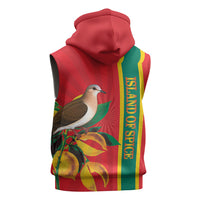 Grenada Dove Nutmeg Sleeveless Zip Hoodie Island of Spice Proud