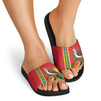 Grenada Dove Nutmeg Slide Sandals Island of Spice Proud