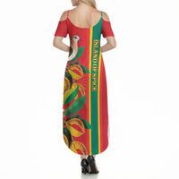 Grenada Dove Nutmeg Summer Maxi Dress Island of Spice Proud