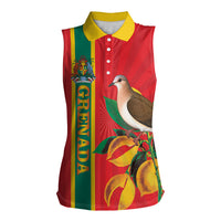 Grenada Dove Nutmeg Women Sleeveless Polo Shirt Island of Spice Proud