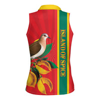 Grenada Dove Nutmeg Women Sleeveless Polo Shirt Island of Spice Proud