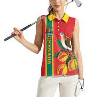 Grenada Dove Nutmeg Women Sleeveless Polo Shirt Island of Spice Proud