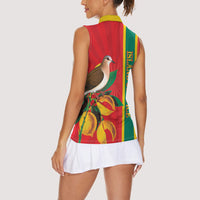 Grenada Dove Nutmeg Women Sleeveless Polo Shirt Island of Spice Proud