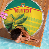 Grenada Football 2026 Custom Beach Blanket Go Spice Boys Nutmeg Yellow Version