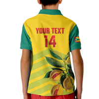 Grenada Football 2026 Custom Kid Polo Shirt Go Spice Boys Nutmeg Yellow Version