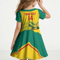 Grenada Football 2026 Custom Kid Short Sleeve Dress Go Spice Boys Nutmeg Yellow Version