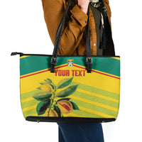 Grenada Football 2026 Custom Leather Tote Bag Go Spice Boys Nutmeg Yellow Version