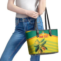 Grenada Football 2026 Custom Leather Tote Bag Go Spice Boys Nutmeg Yellow Version