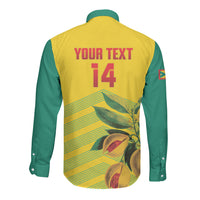Grenada Football 2026 Custom Long Sleeve Button Shirt Go Spice Boys Nutmeg Yellow Version